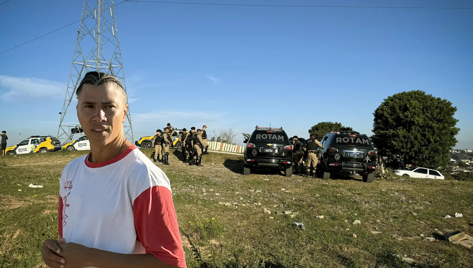 Renato Freitas em ato contra despejos em Almirante Tamandaré